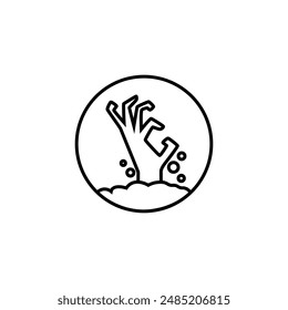 Hand design logo vector illustration.