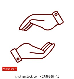 
hand design, with outline style. hand gesture theme