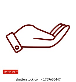 
hand design, with outline style. hand gesture theme