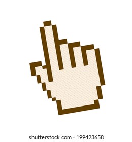 Hand design over white background, vector illustration