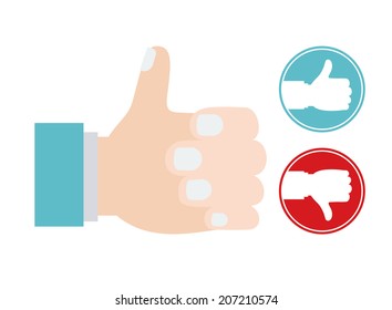 Hand design over white background, vector illustration