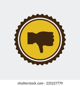Hand design over white background, vector illustration
