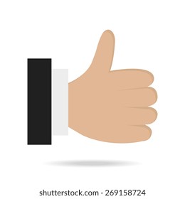 Hand design over white background, vector illustration.