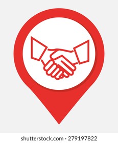 hand design over white background, vector illustration.