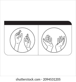 hand design vector asking from below