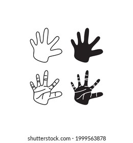 Hand design vector illustration with line and flat style.
