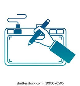 hand designer table digital pen