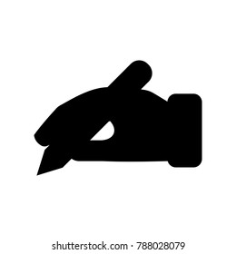 Hand desk vector line icon, logo , symbol , mobile app , sign, illustration on background
