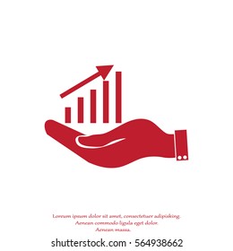 hand and diagram 
