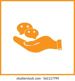 hand  and dialogue