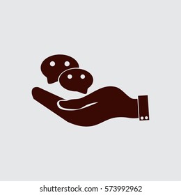 hand  and dialogue