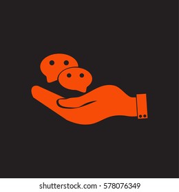 hand  and dialogue