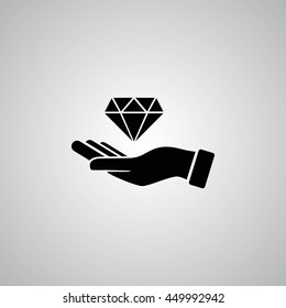 Hand And Diamond Icon