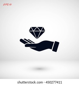 Hand And Diamond Icon