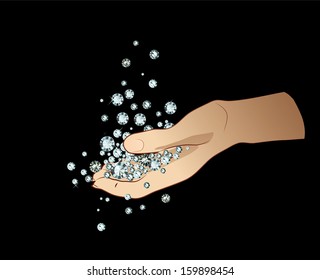 Hand With Diamonds