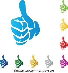 Hand in different colors collection