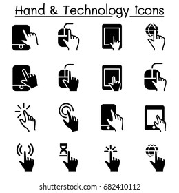 Hand & Digital Device icons