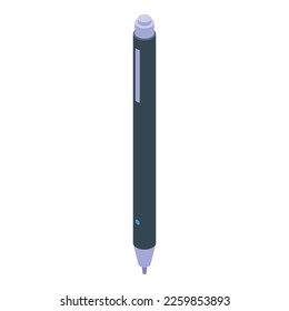 Icono digital de lápiz manual vector isométrico. Firmar la tableta. Panel de lápiz
