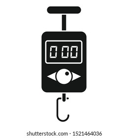 Hand digital scales icon. Simple illustration of hand digital scales vector icon for web design isolated on white background