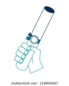 hand with diploma graduation