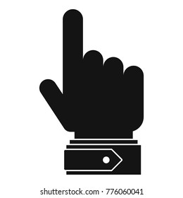 Hand direction icon. Simple illustration of hand direction vector icon for web