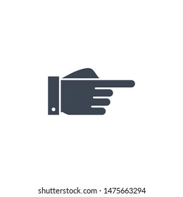 Hand Direction related vector glyph icon. Isolated on white background. Vector illustration.