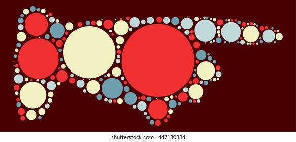 hand direction shape vector design by color point