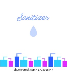 Hand Disinfection Sanitizer Banner Vector Design
