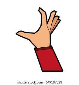 hand doing grabbing gesture icon image 