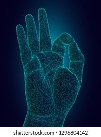 hand doing the okay gesture