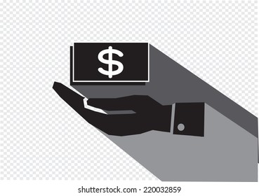 Hand Dollar Icon