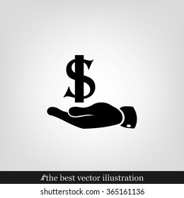 hand dollar icon