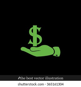hand dollar icon