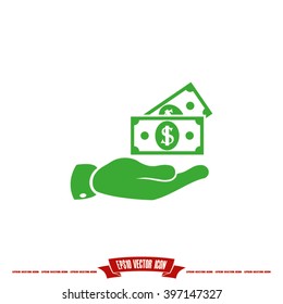 hand dollar icon