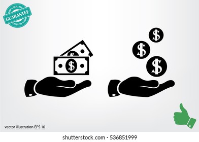 hand dollar icon