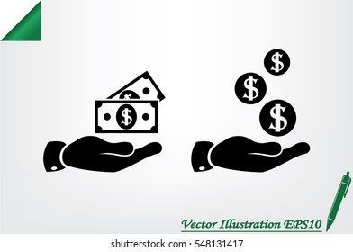 hand dollar icon