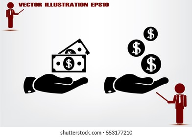 hand dollar icon