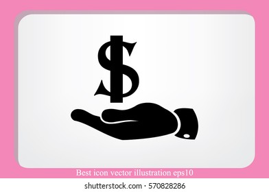 hand dollar icon