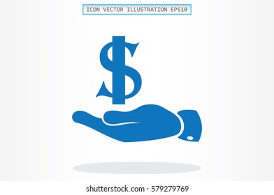 hand dollar icon
