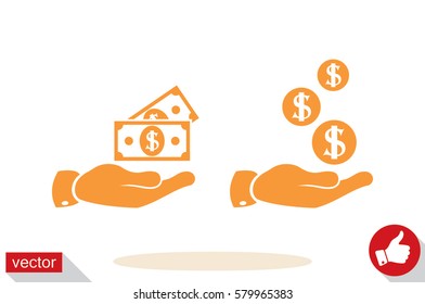 hand dollar icon