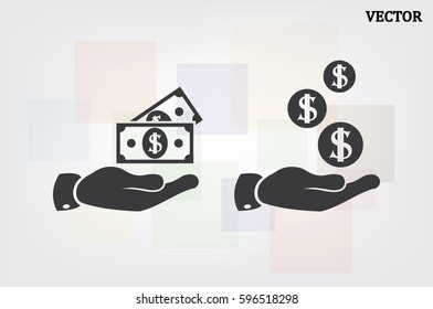 hand dollar icon