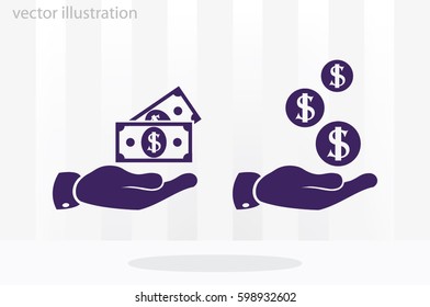 hand dollar icon