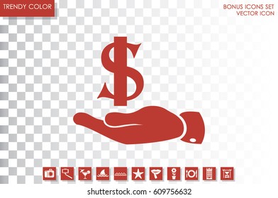 hand dollar icon