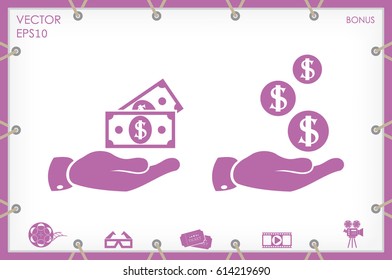 hand dollar icon