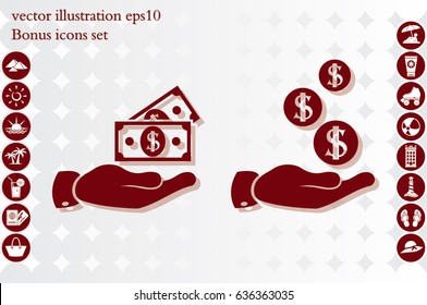 hand dollar icon