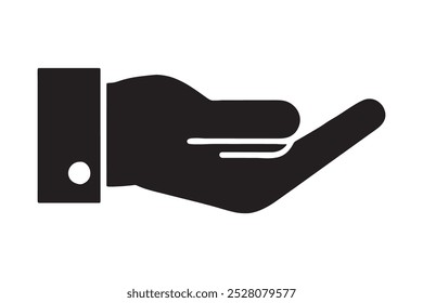 Diseño de Vector de icono de mano o donación 