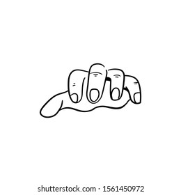 hand doodle icon vector hand drawing 