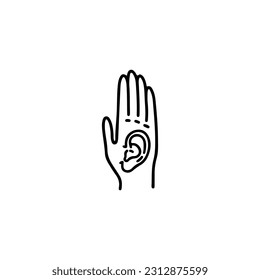 hand doodle vector illustration with ears