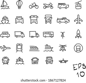 hand doodled transportation icons vector collection