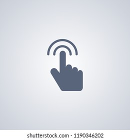 Hand double click, vector best flat icon on white background , EPS 10